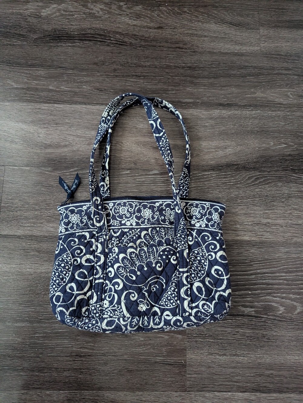 Vera Bradley Twirly Birds Navy And White Purse